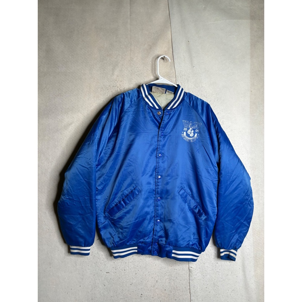 Cardinal Mens 2009 Idaho Golden Gloves Boxing Champion Satin Bomber Jacket L